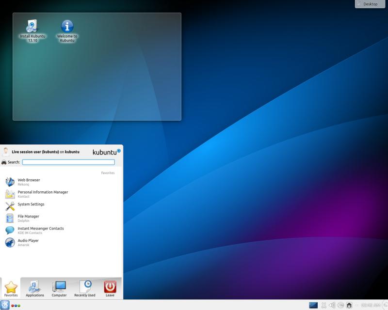 Kubuntu Linux Desktop KDE